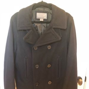 Men’s Black Pea coat. Size Medium
